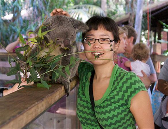 An Australian Visitor and a Koala Picture.