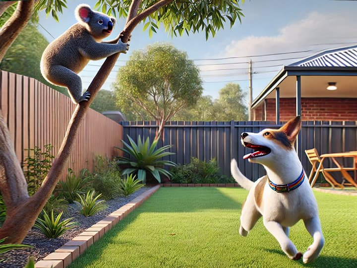 Pet dogs consider koalas as intruders